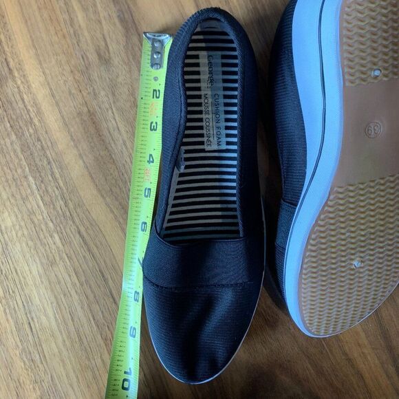 Shoe, new, sz 39, canvas deck shoe, walking, sneaker, slide on, wedge heel, - Picture 8 of 16